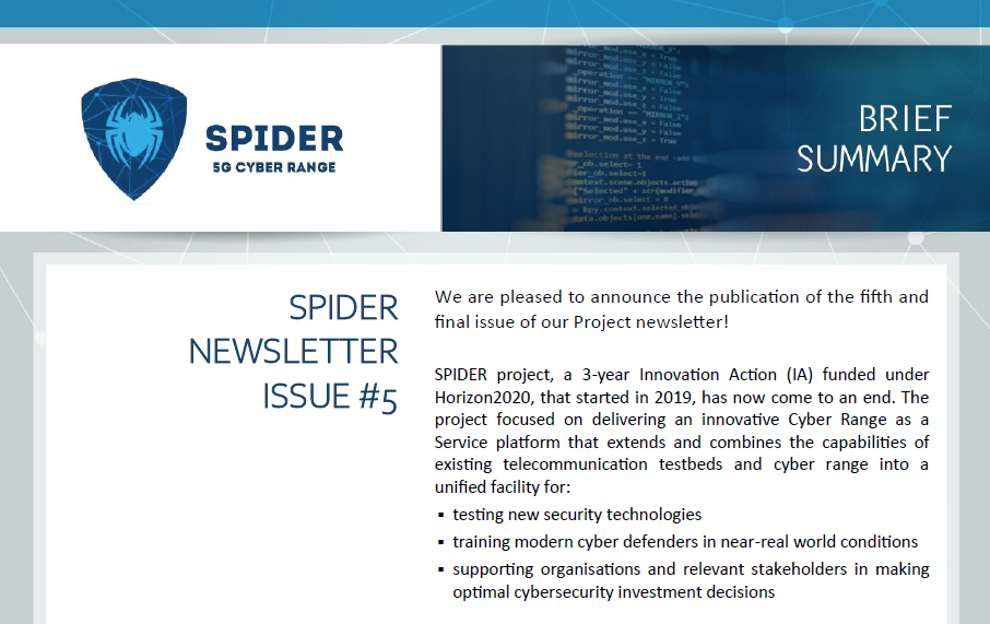 SPIDER Newsletter Issue #5